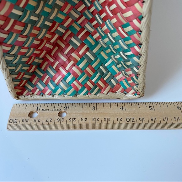 Vintage Woven Straw Tote Market Bag - Picture 8 of 11